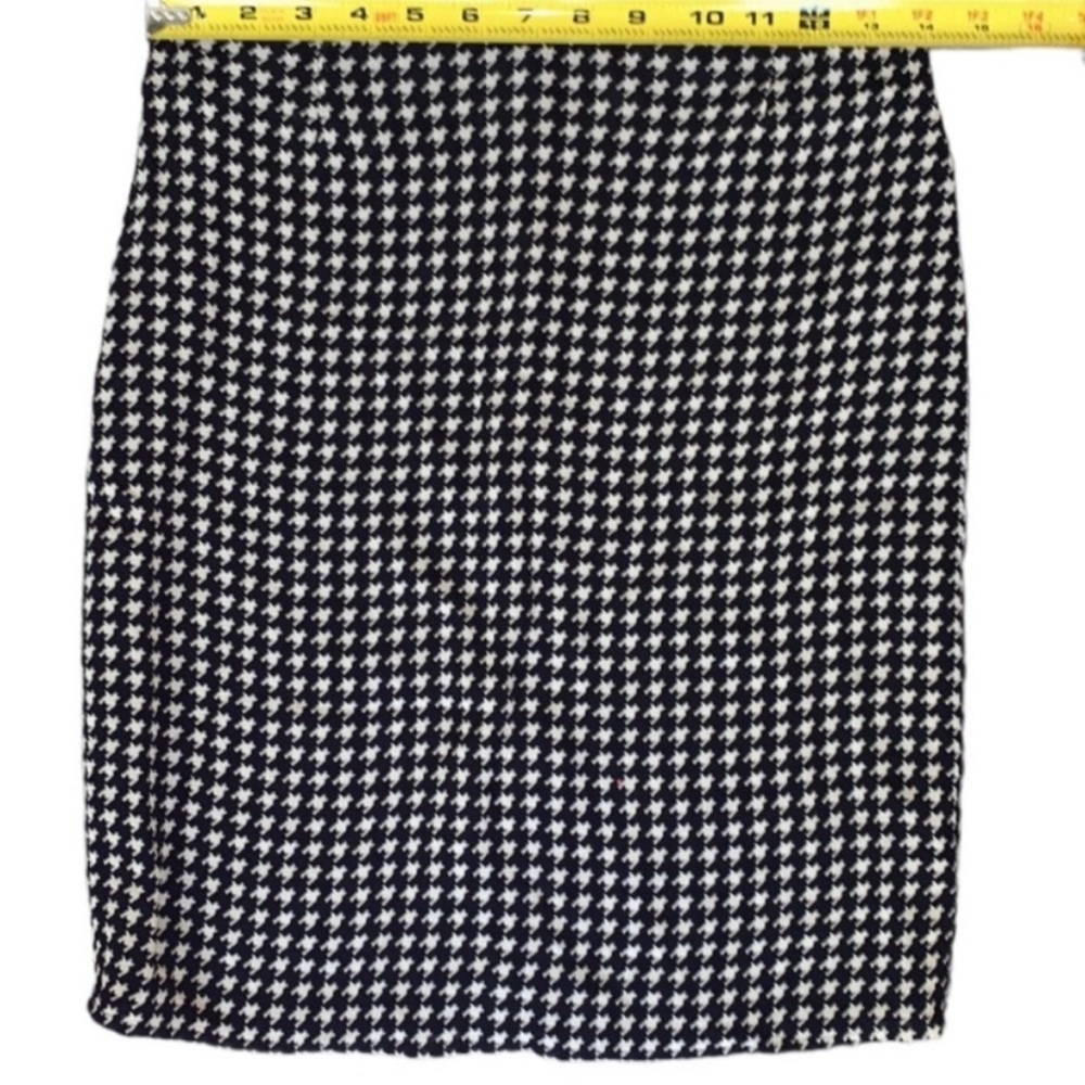VTG Y2K Arden B. Cream & Black Houndstooth Skirt Size 0 - Picture 7 of 8